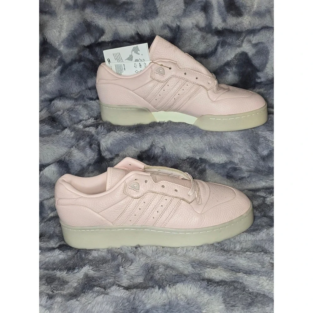 NWT Adidas Rivalry Lux Low Pink Leather Sneakers Men's‎ Size 12